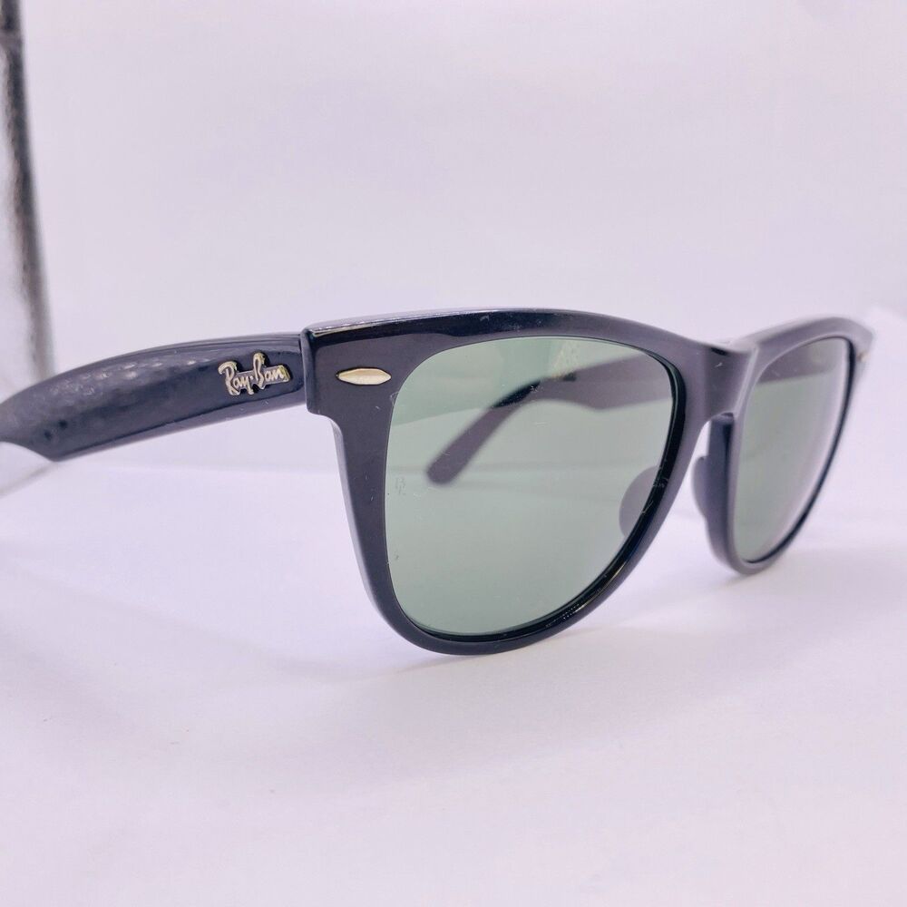 Vintage B&L Ray-Ban Authentic Sunglasses Frames Wayfarer II USA L1724 Black 53MM